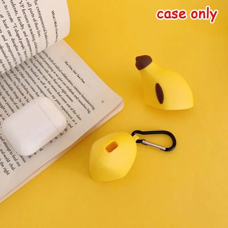 

1Pcs Banana Silicone Protection Headphone Case Cover Cover For Airpods Charging For Airpods 1/2 1/2 Cases Earphone J2T3