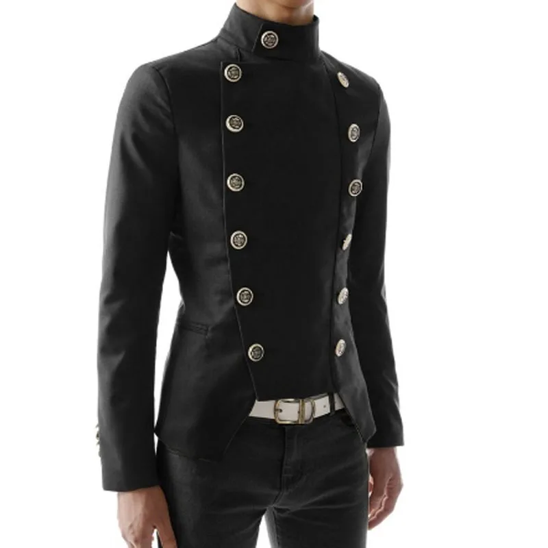 Мужской двубортный Повседневный Блейзер черный белый красный приталенный