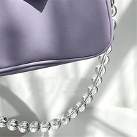 handbag transparent crystal beads chains shoulder bag strap diy purse chain new fashion handles bag accessories