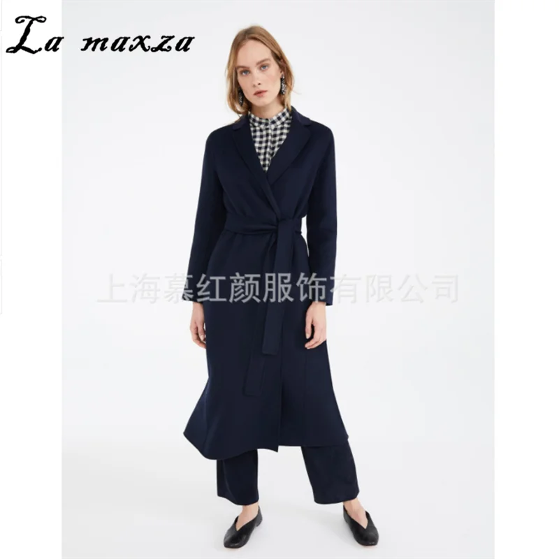 

2019 зимнее элегантное винтажное кашемировое пальто женская одежда приталенное корейское Свободное пальто размера плюс