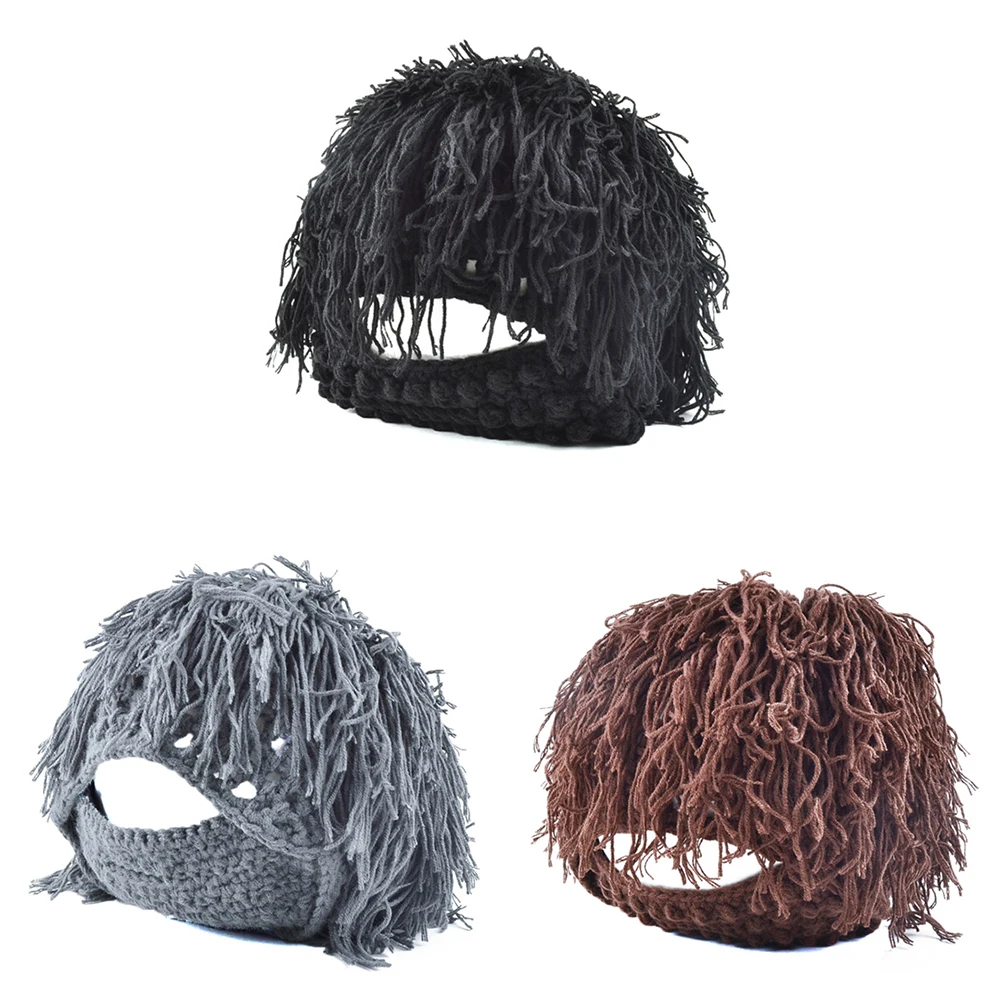 LUCKSTONE ручная работа Вязаная мужская Лыжная теплая шапка зимняя вязаная крючком