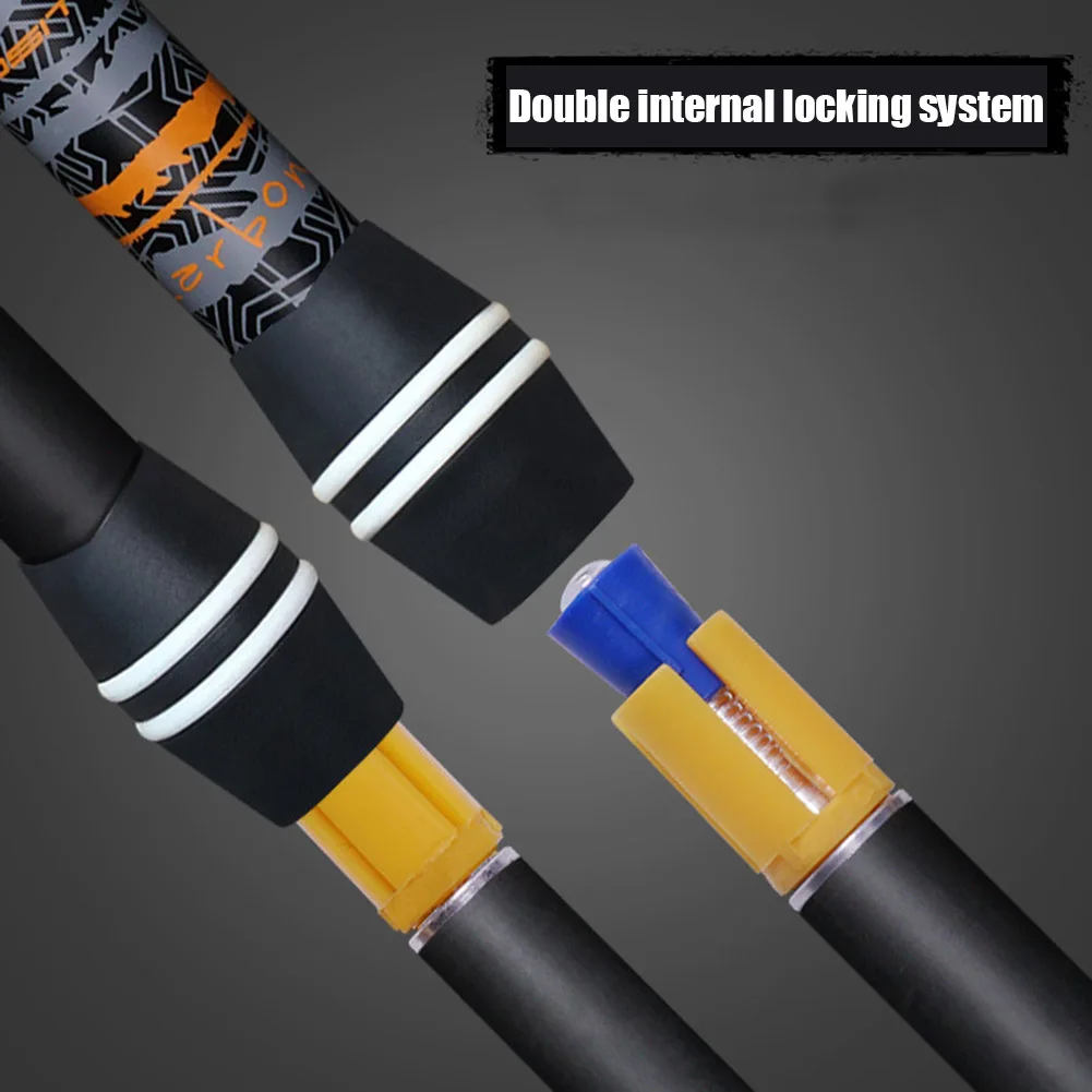 Новый Внутренний замок из углеродного волокна с изогнутой ручкой походная палка