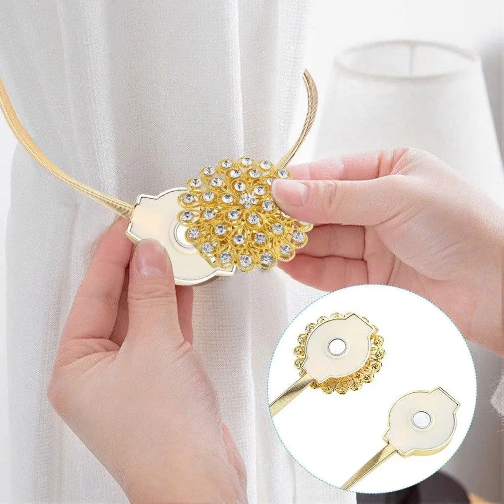 1 шт. хрустальные магнитные застежки для штор зажимы завязывания задней пряжки