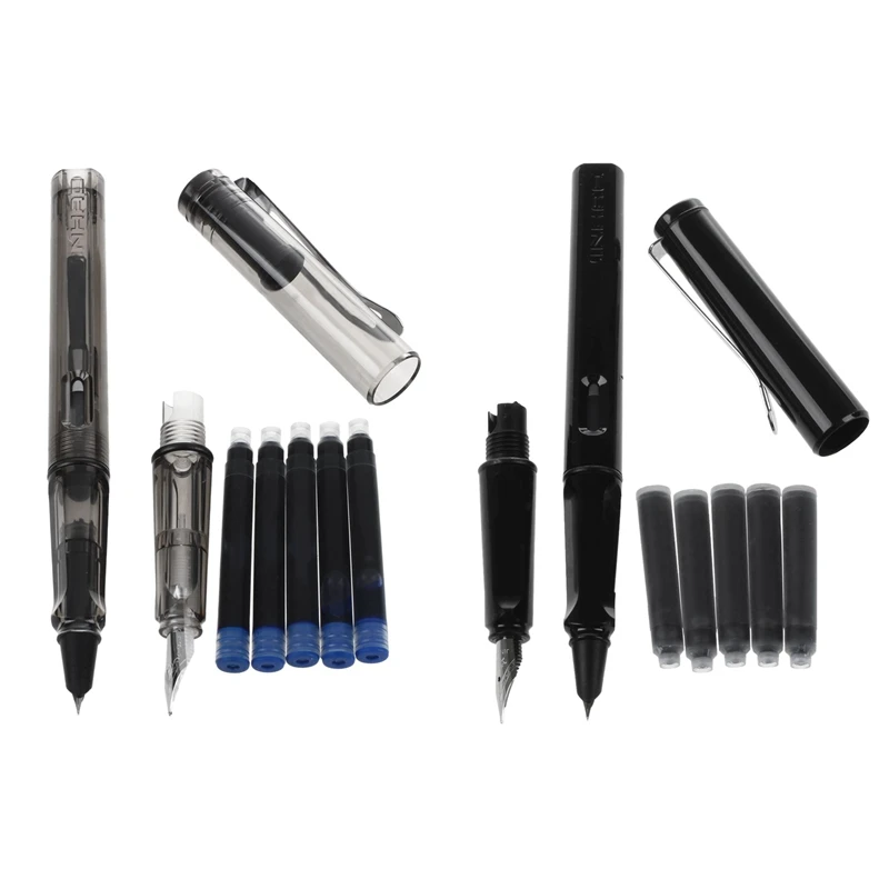 Jinhao 2 комплекта синие чернила 599 все серии костюмы Средний Тонкий перо перьевая