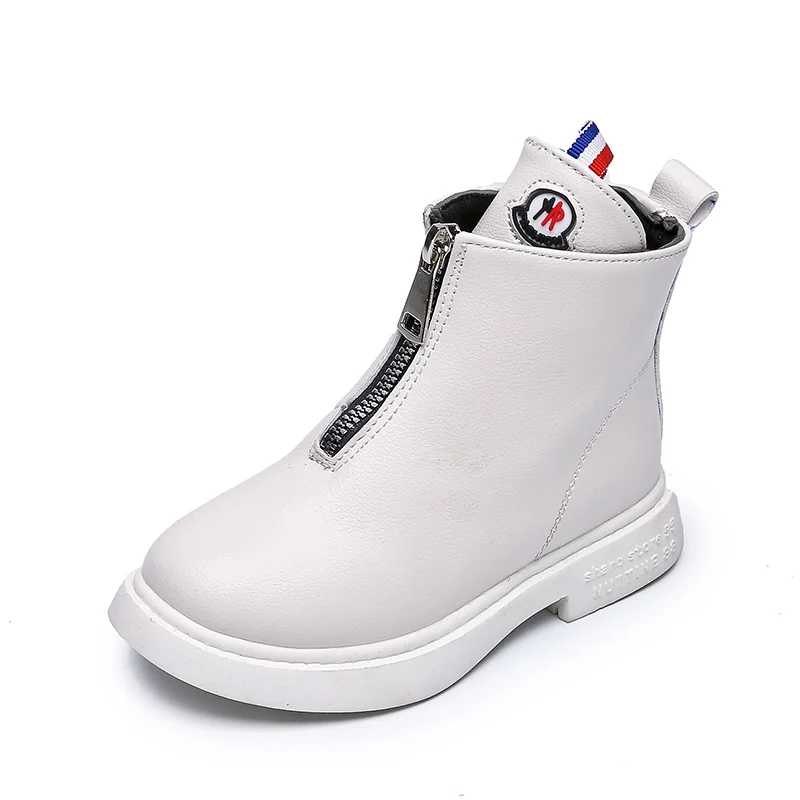 Новые осенние и зимние детские ботинки модные martin с мягкой подошвой