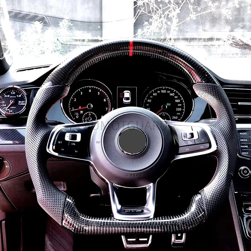 

Real Carbon Fiber Sport Customized Steering Wheel for VW Golf MK7 GTI R