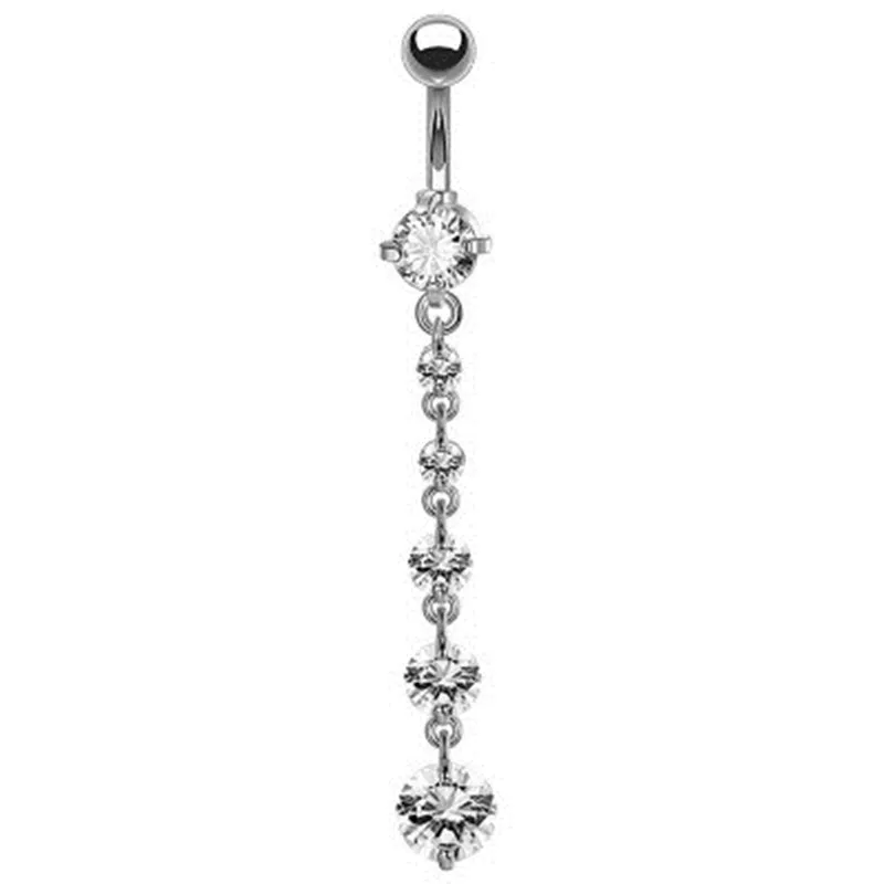 

Sexy Dangle Navel Belly Button Rings Surgical Steel belly piercing Nombril Zircon Body jewelry
