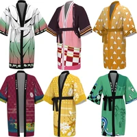 adult anime bathrobe cosplay demon slayer costume sleepwear robe women men pajamas cartoon kimetsu no yaiba kimono