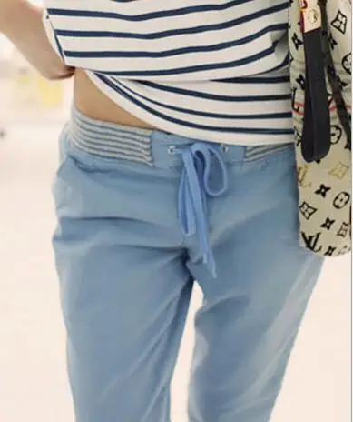 Женские льняные брюки шаровары длинные облегающие Гарун в стиле хип хоп большие