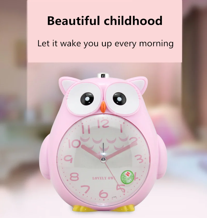 Милый будильник с совой настольные часы светящийся функция для детей подарки