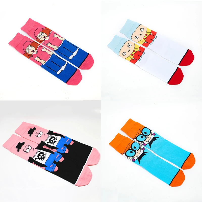 Япония новинка мультфильм комикс губка забавное носки с животными Kawaii Harajuku Осень Женщины Skarpetki желтый розовый принт хлопок носки забавные