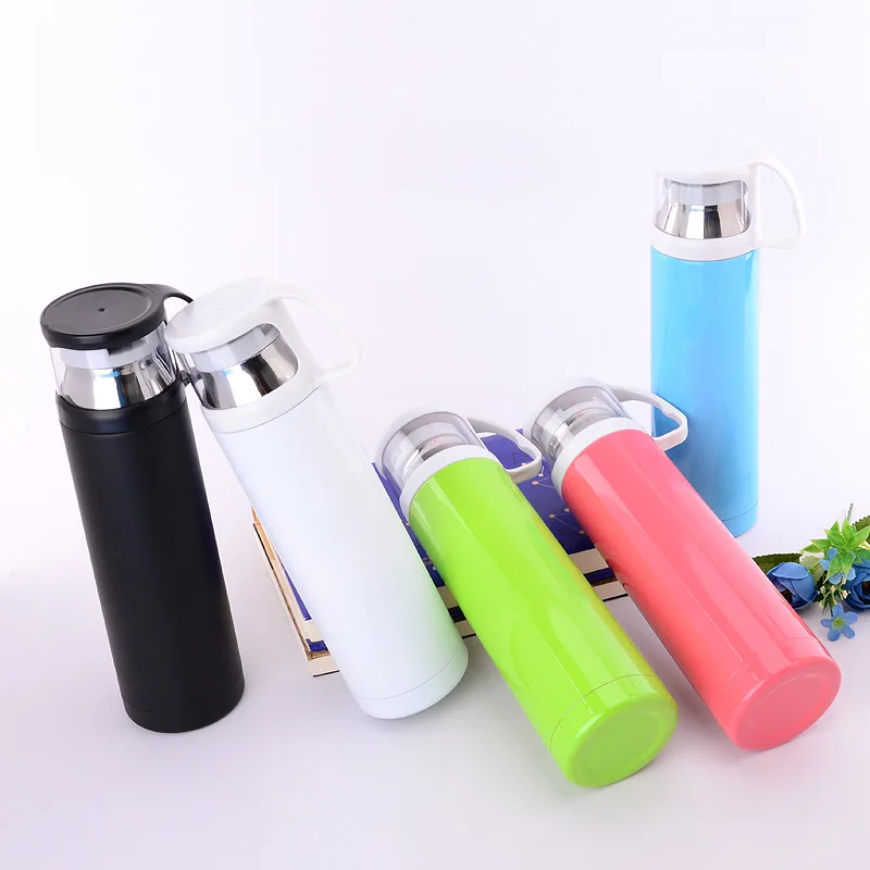 Термос бутылка для еды воды чай чашка гаррафа термика прозрачная крышка