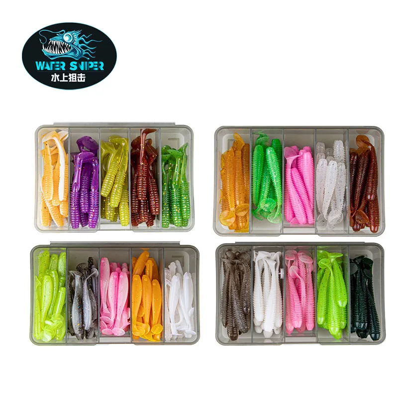 Водяные снайперские рыболовные приманки с хвостом 71 мм 58 набор мягких