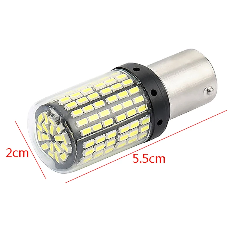 Newest DC12V Super Bright Low Power 1156 P21W BA15 180° LED Bulbs for Back Up Reverse Lights Or Tail Brake Xenon White(65 | Автомобили и