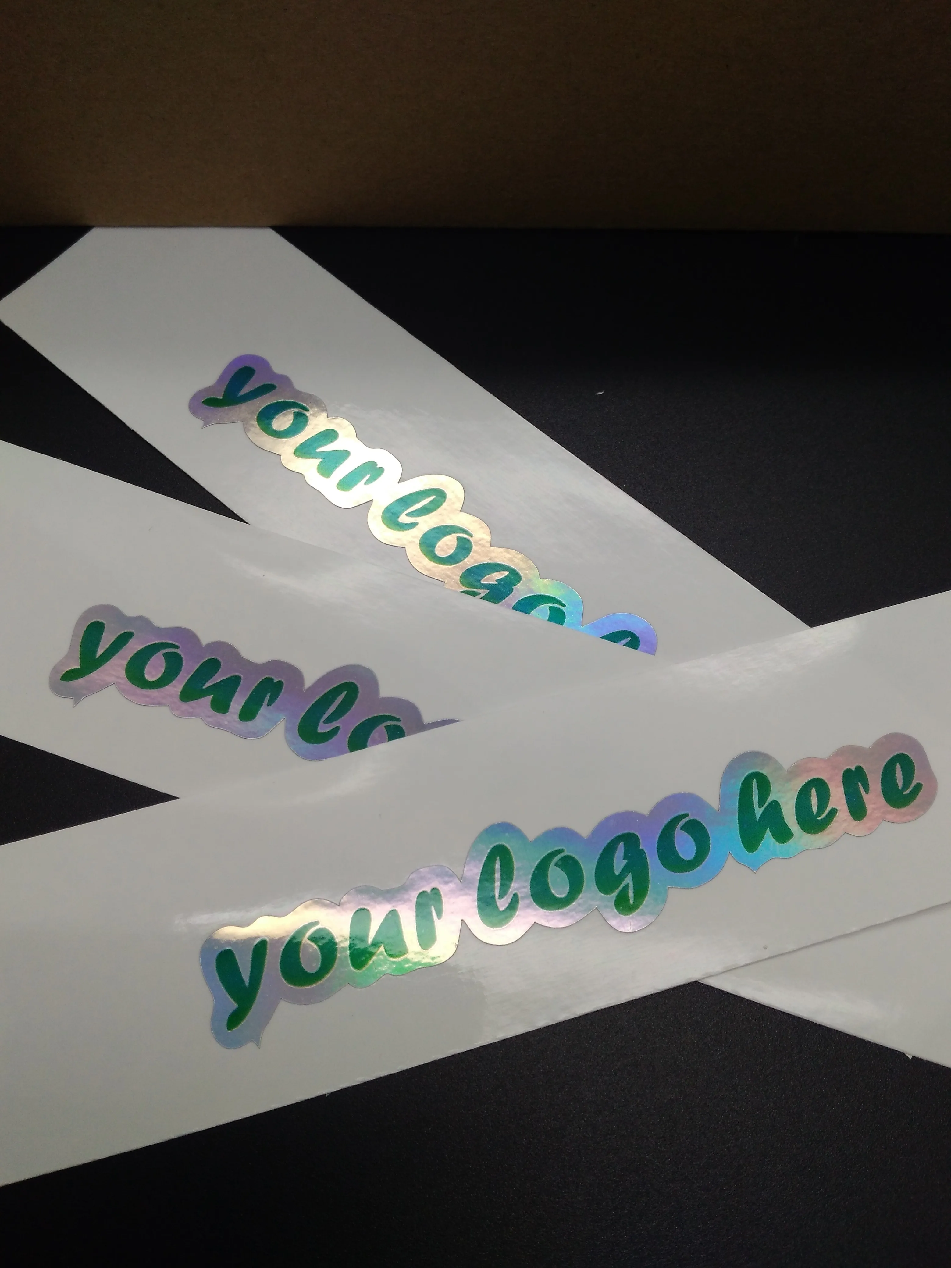 1x4 &quotБелая виниловая наклейка печать на заказ/Глянцевая пленка