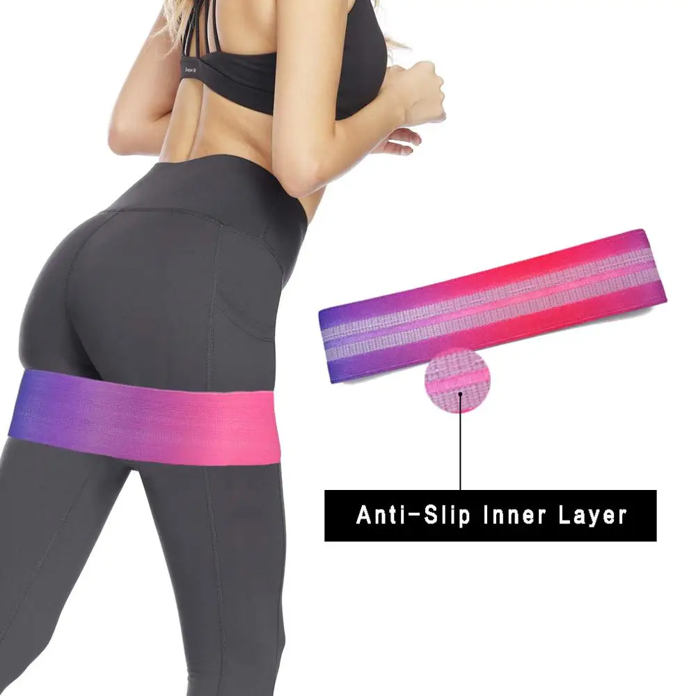 

Strength Booty Fabric Bands Fabric Resistance Bands for Legs and Butt 3 Pack Set Perfect Workout Hip Resistance Band Workout