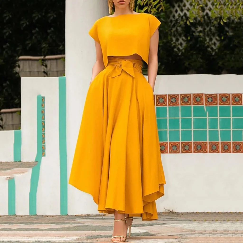 

Women High Waist Skirts Solid Color Summer Flared Pleated Long Maxi Gypsy Maxi Skirt Female Ankle Length Skirts Costume S-2XL