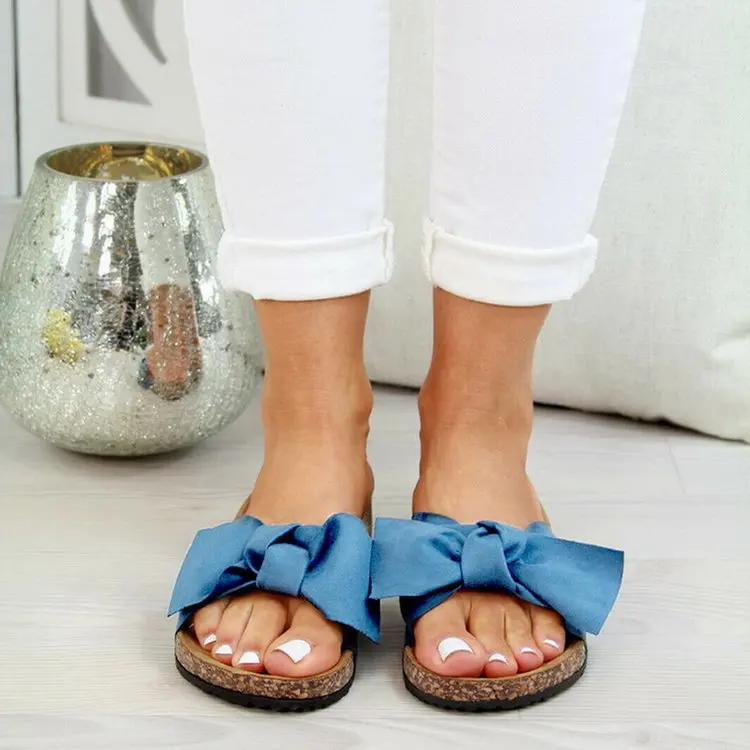 

Spring/Summer 2021 Bow Tie Flat Slipper Women's Slipper for Grown-ups