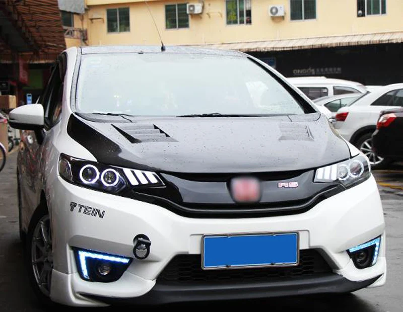 Ангельские глазки светодиодные полосы передняя фара для 2014 2015 2016 Honda Fit фары DRL