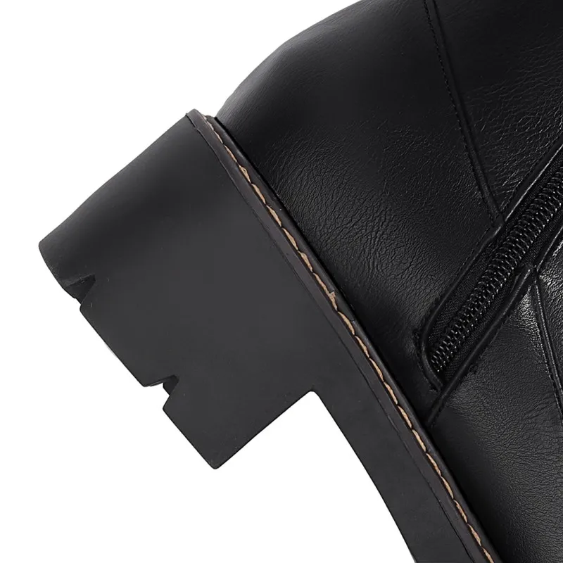 Большие размеры 9 10 11 12 Ботинки Martin с круглым носком на шнуровке Британская