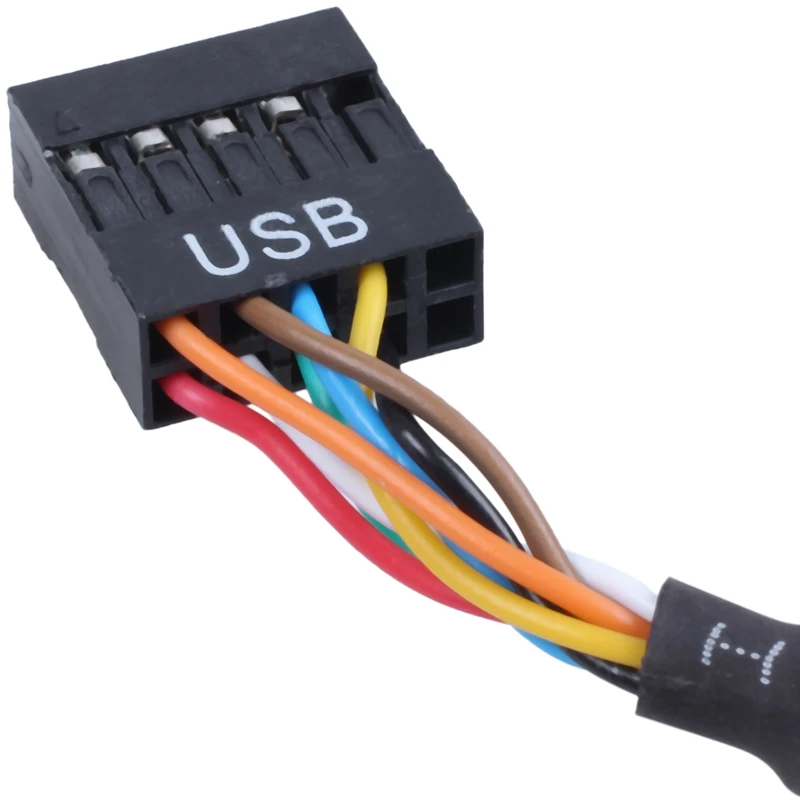 Black USB 2.0 9 Pin Female to 3.0 20 Male Cable Adapter Connector | Обустройство дома