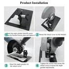 Угловая шлифовальная машина, удлиненная опора для резки, держатель шлифовального круга с щиткой, TRYC889