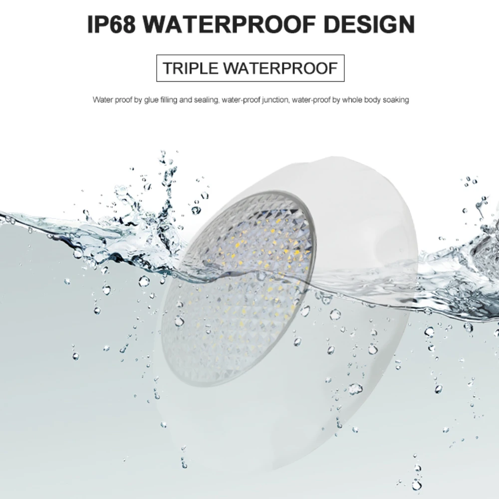 

IP68 Водонепроницаемый светильник ingABS светодиодный плавательный бассейн светильник подводные светильники 12V цветная (RGB) подводная светильн...