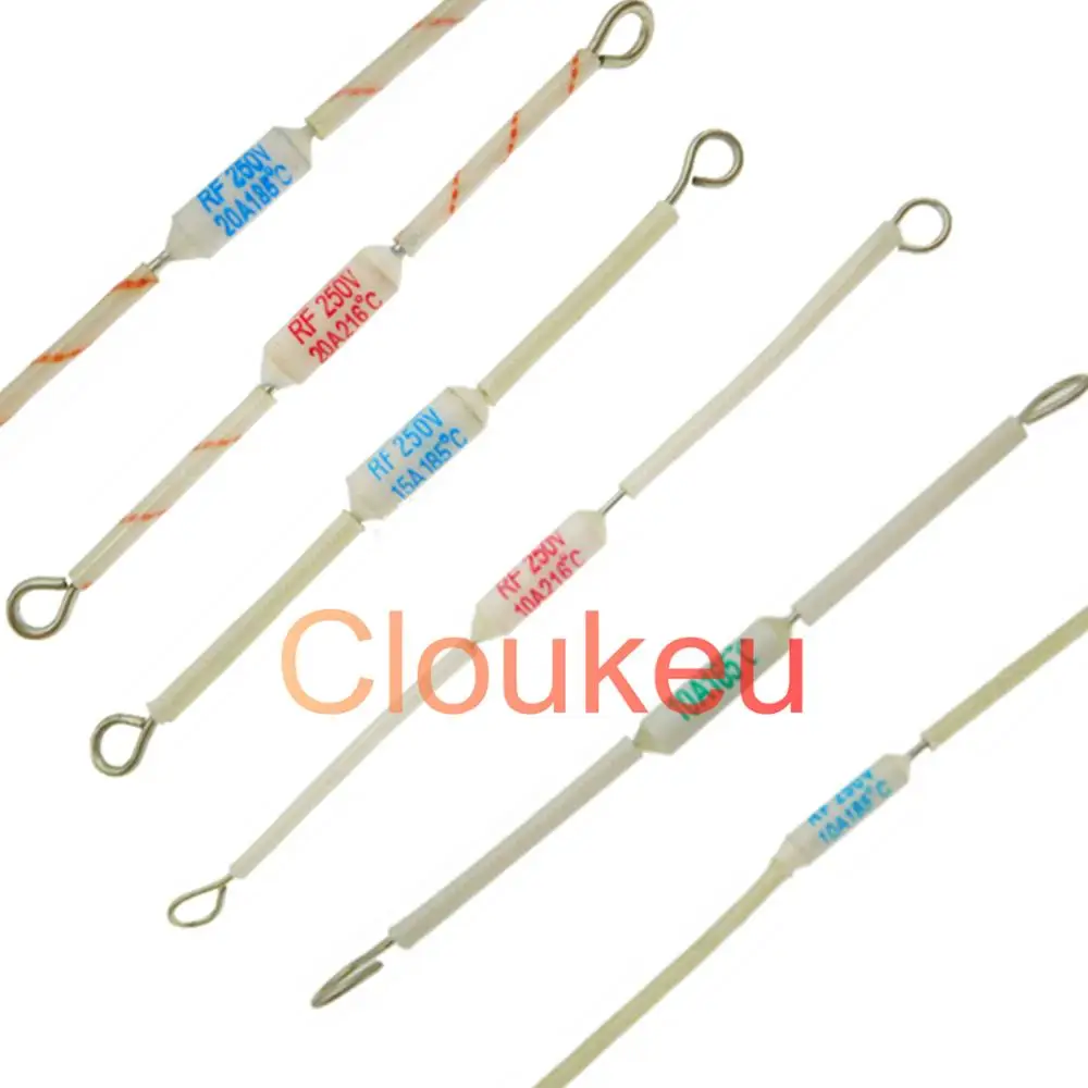 

RF 250V 10A 15A 20A Ceramic temperature fuse 130/155/165/185/216/230/240C degrees