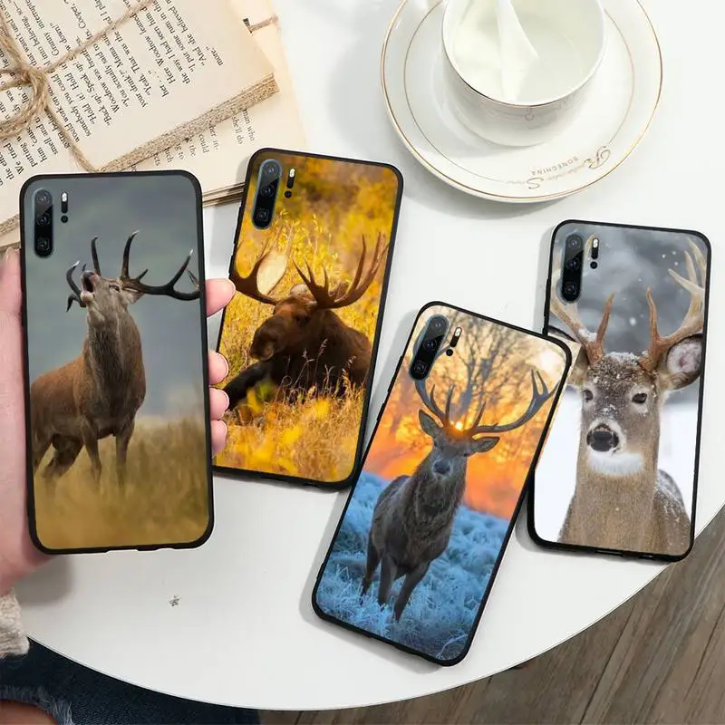

Stag Bull Moose Reindeer Deer Phone Case For Huawei honor Mate P 10 20 30 40 i 9 8 pro x Lite smart 2019 nova 5t