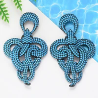 godki 2019 big snakes statement twist earrings for women luxury full cubic zircon wedding bridal dubai dangle earrings jewelry