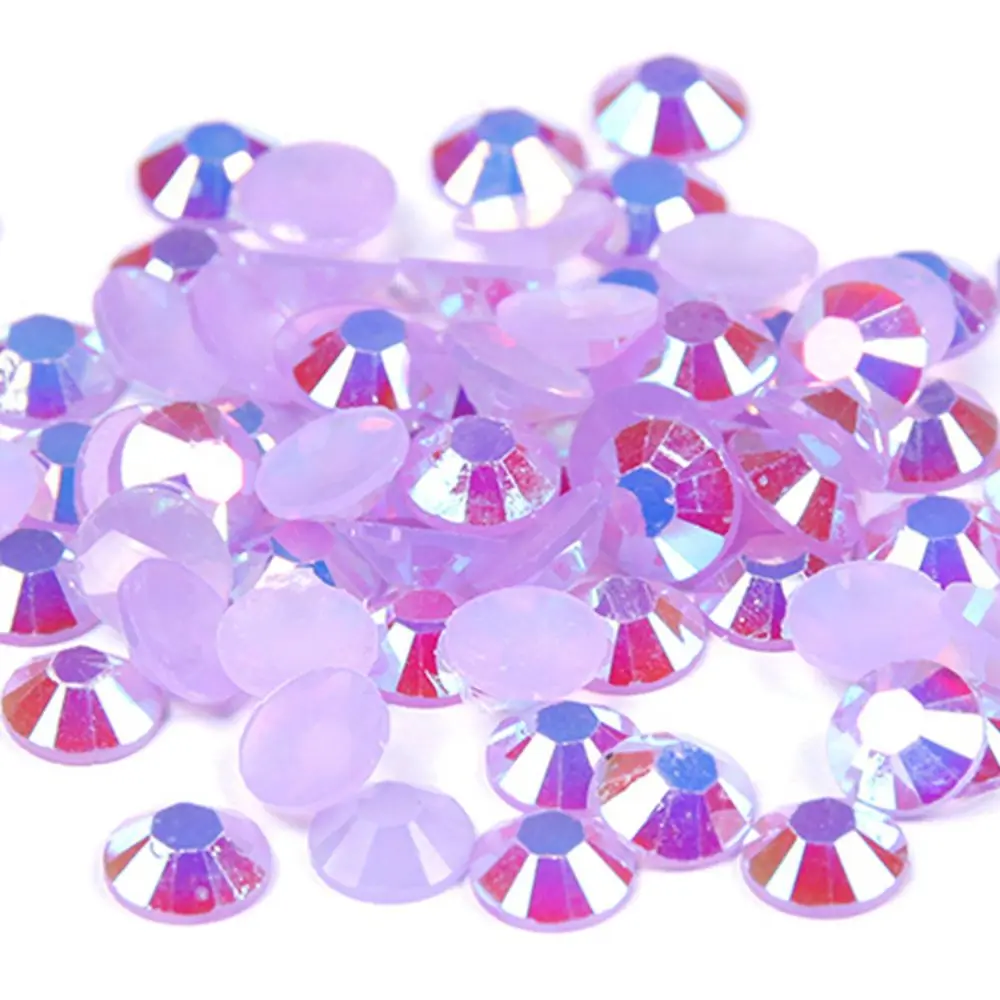 Resin Rhinestones Light Purple AB 2-6mm Round Flatback Non Hotfix Diamonds Appliques For Craft Fabric Wedding Dresses | Украшения и