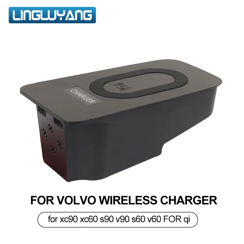 car qi wireless charger phone charger charging plate phone holder accessories for volvo xc90 s90 v90 xc60 v60 s60 free global shipping
