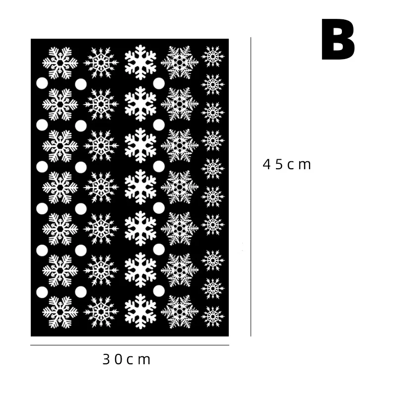 38 шт./компл. Рождественская Снежинка наклейки окна настенные для детской комнаты