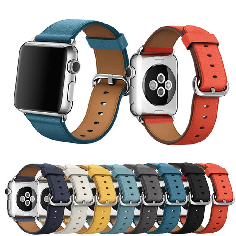Ремешок из коровьей кожи для apple watch band 44 мм 40 спортивный браслет смарт часов iwatch