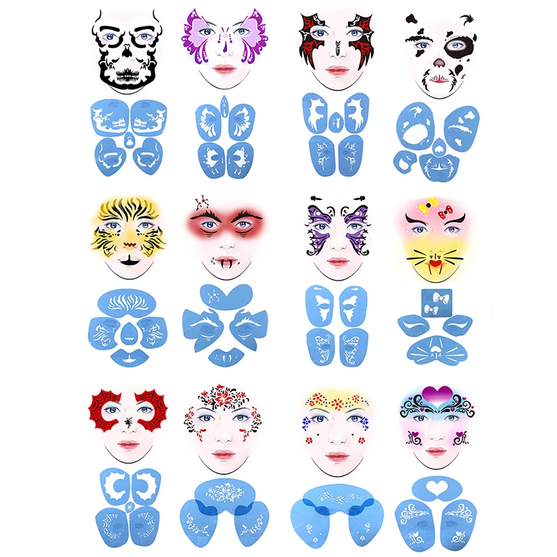 1 шт. трафаретная краска для лица на Хэллоуин Рождество вечеринку глаз сделай сам