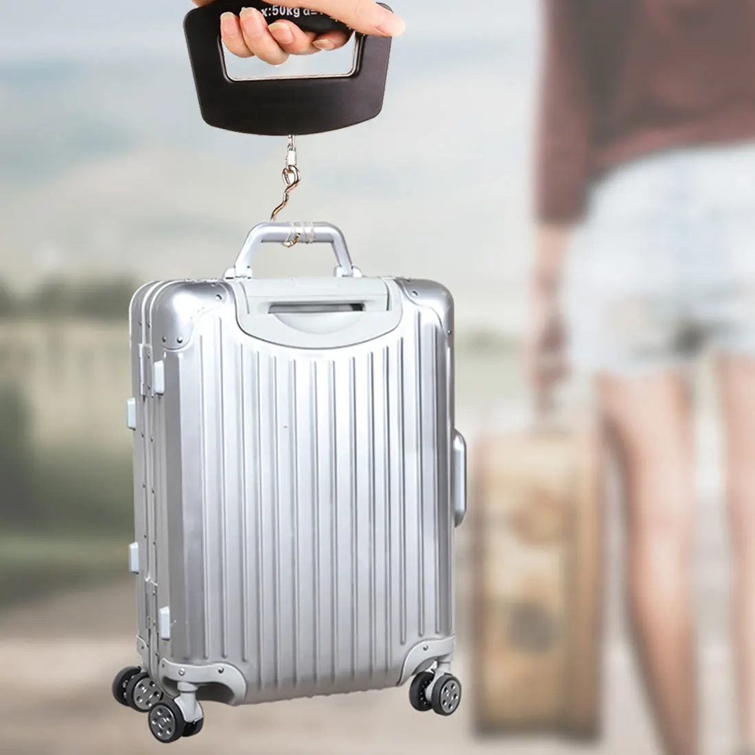 

Mini Digital Hand Held Portable 50Kg Fish Hook Hanging Scale Electronic Weighing for fishing Luggage Scale LED Display Balance