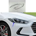 Для Hyundai Elantra Avante 2016 2017 2018 2019 2020 автомобиль покрытие детектор головкой спереди Светильник лампы обрезки части прессформы палка 2 шт.