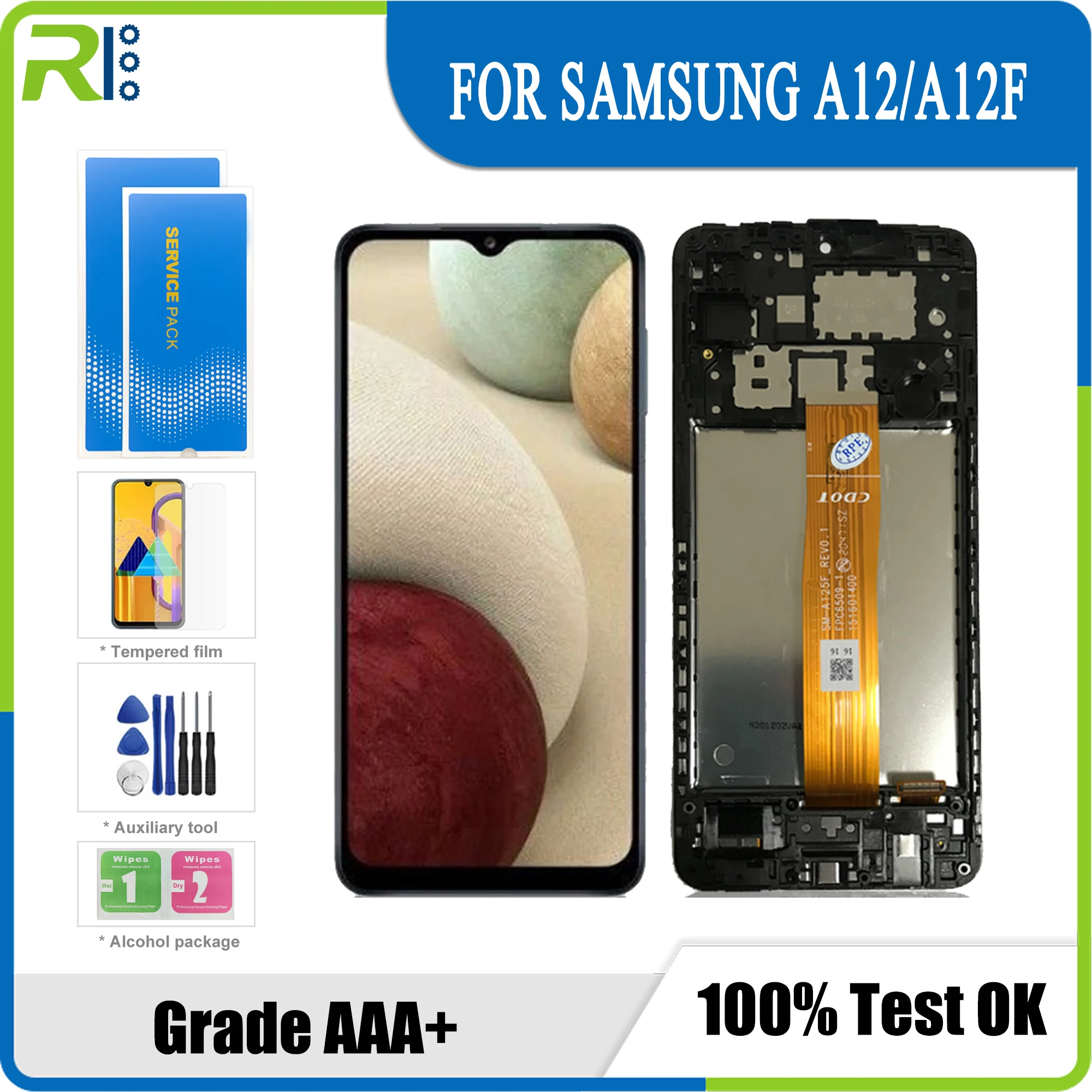 

Цифровой преобразователь сенсорного ЖК-экрана для Samsung Galaxy A12 A125F A125F/DS