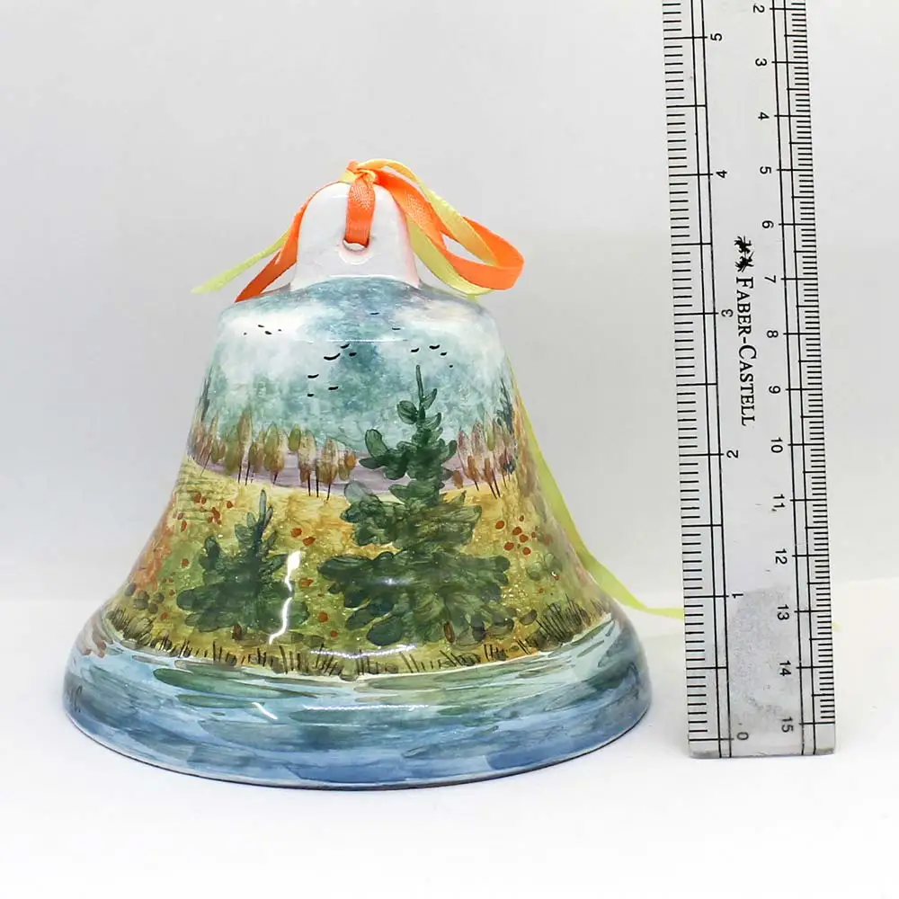 Колокол средний фигурка керамическая майолика #94 | Дом и сад