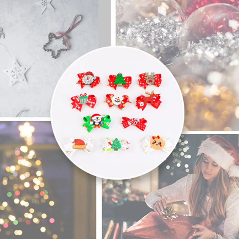 10 шт. бант для рождественской ёлки рождественские украшения Тип смесь дома и сада