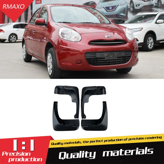 

Брызговики передние для Nissan March 2011-2016, цветные и задние