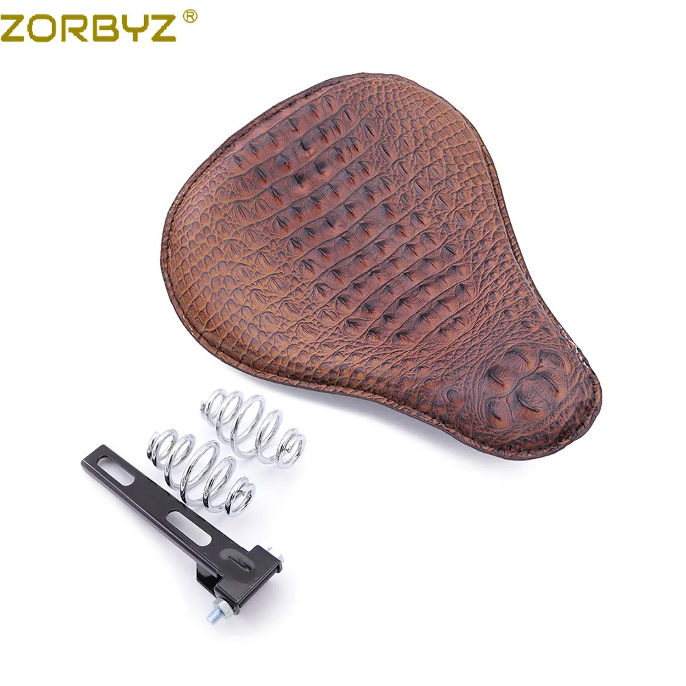 ZORBYZ мотоциклетный Коричневый Крокодил из синтетической кожи соло кронштейн для
