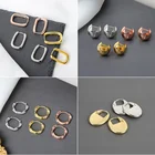 QMCOCO серебряный цвет для женщин модные ювелирные изделия в форме сердца и круглый шар простые геометрические серьги для вечеринки ювелирные изделия аксессуары Подарки