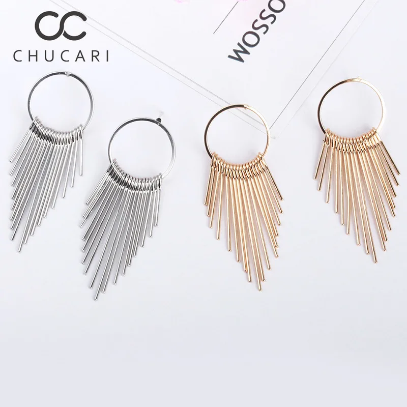 Богемные геометрические висячие серьги CHUCARI женские винтажные спиральные