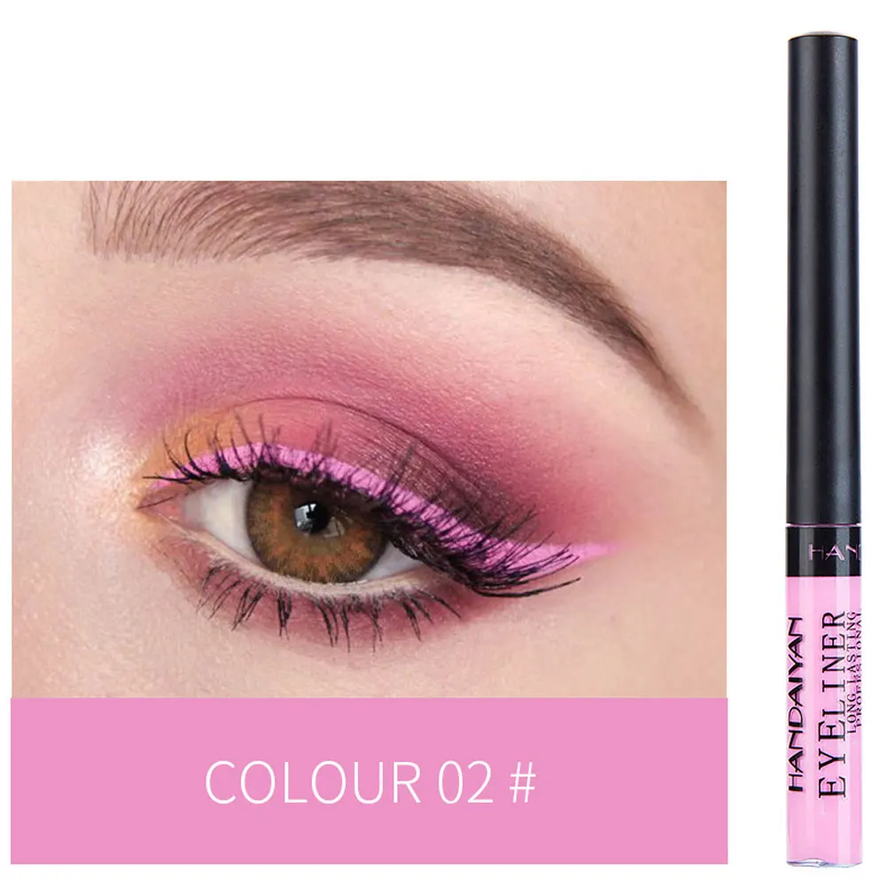 

12 Colors Waterproof Colorful Eyeliner Pen Eyes Cosmetics Brown Liquid Eye Liner Pencil Makeup Color Eyeliners Felt-tip Eyliner