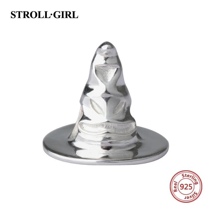 Strollgirl Новое поступление 925 стерлингового серебра Hat Бусины Fit Пандора Подвески браслет кулон DIY ювелирные изделия делая подарки