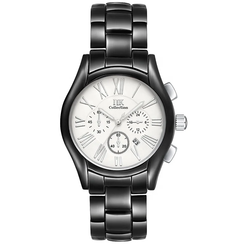 

IIK Series Student Watch Alloy Strap Roman Digital Watch with Luminous Waterproof Watch Bracelet Clasp Complete Calendar