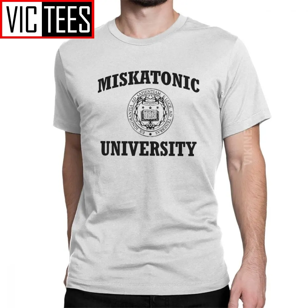 Miskatonic University T-Shirt for Men Necronomicon Call Of Cthulhu Cthulu Lovecraft 100 Percent Cotton T Shirt Graphic