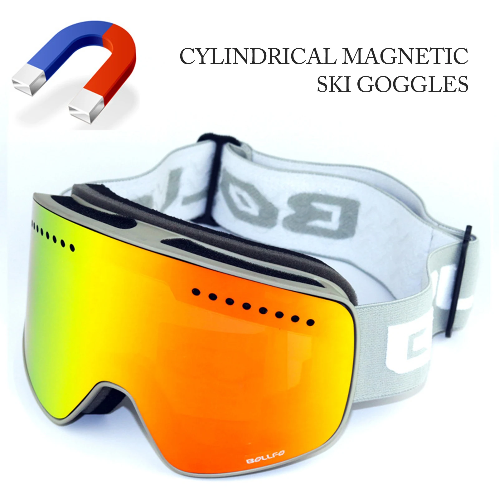 

Ski Goggles With Magnetic Double Layer Polarized Lens Skiing Anti-fog Uv400 Snowboard Goggles Men Women Ski Glasses Eyewear Case