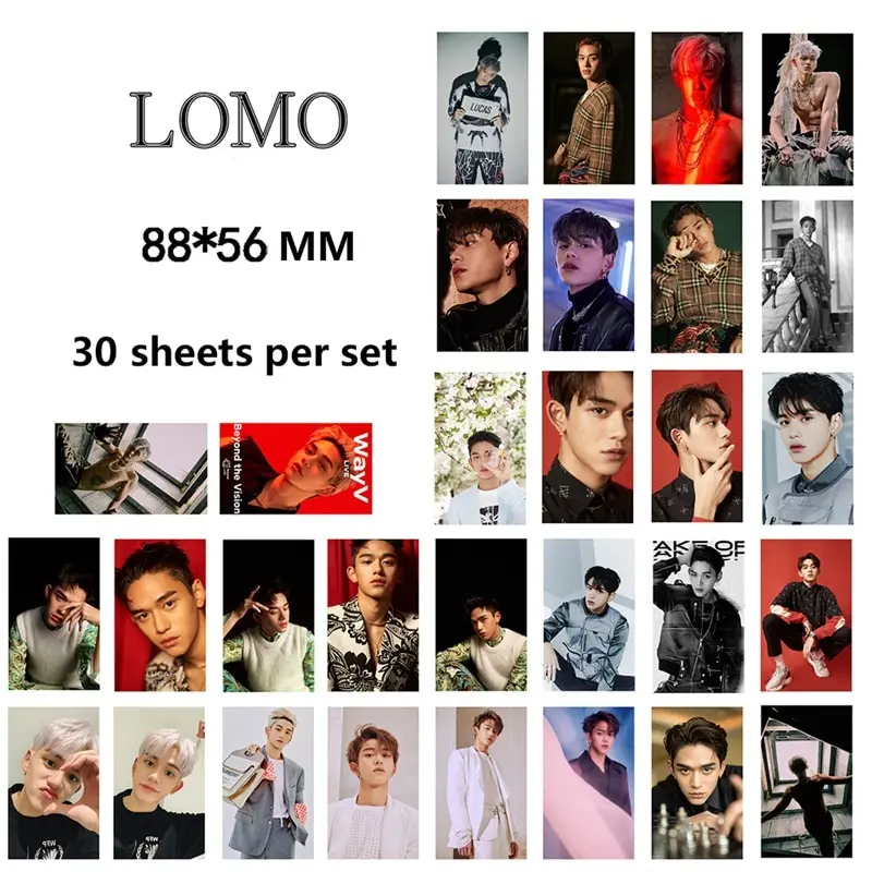 

30Pcs/Set Winwin Lucas Ten Turn Back Time Photocard High Quality Kpop NCT WAYV Solo Photo Card Stationery